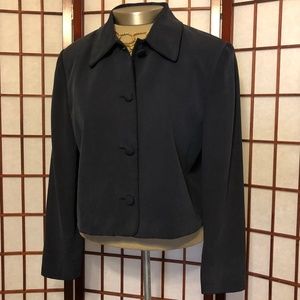 3/$18 CLOSET CLOSING NAVY BLUE SILK BLAZER